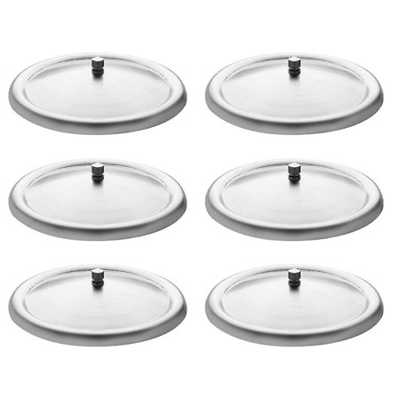 6 rustfrie stål koplåg varmebevarende koplåg runde støvtætte låg