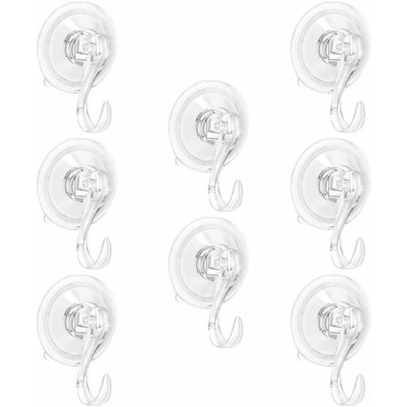 8 stk. Badeværelse Sugekop Kroge Robuste Trøje Hækle Køkkenredskaber Vask Hækle Skrabere Til Glasdør og Vindue