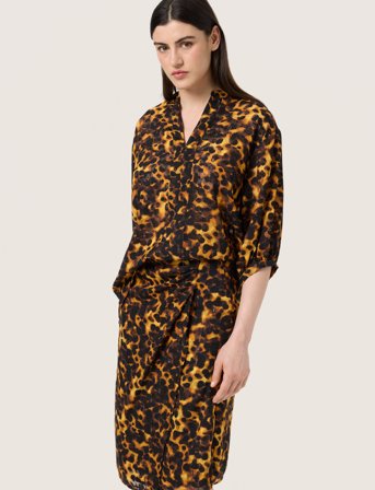 Soaked in Luxury Slgunvy Amily Blouse 3/4 - Brown - L