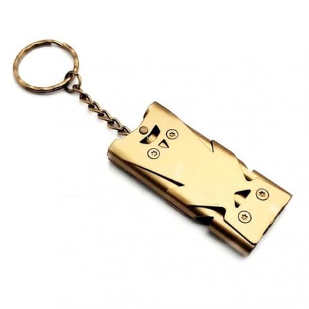 Double Pipe Whistle Høj Decibel GULD