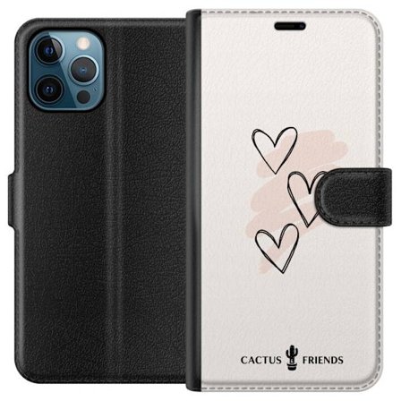 Yhteensopiva Lompakkokotelo Apple Apple iPhone 12 Pro Max Cactus and Friends - Soft Romance Sketch
