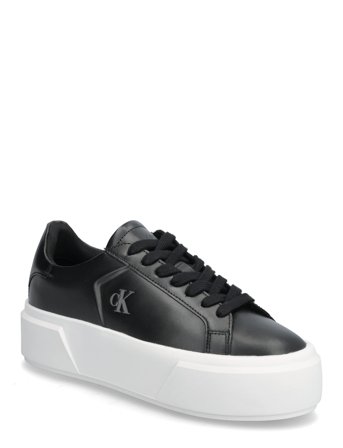 Calvin Klein Flatform Lace Up Lth Mg - Black - 39