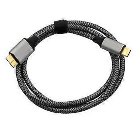 5Gbps Harddisk Kabel Type C Hann til MicroB Data Synkroniserings- og Ladekabel for Ekstern Harddisk Svart