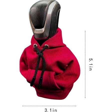 Bil Gear Shift Knob Hoodie, Gear Shift Cover, Bil Gear Shift Hoodie Sweater, Universal Bil Tilbehør Gave, Rød