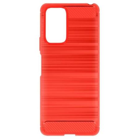 Xiaomi Redmi Note 10 Pro Case Soft Carbon Forstærkede hjørner Børstet Effekt Rød