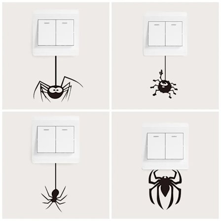 Halloween theme series wall stickers DIY creative spider combination Halloween decoration switch stickers wall decoration