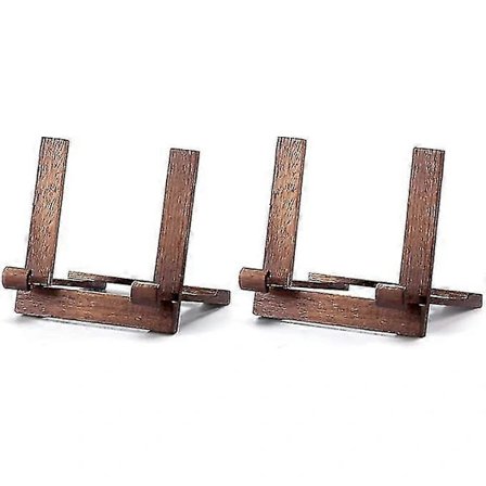 2-pak Træ Hylde Displaystativ Staffeli Fotoramme Stativ Til Kort Billede Fotodekoration