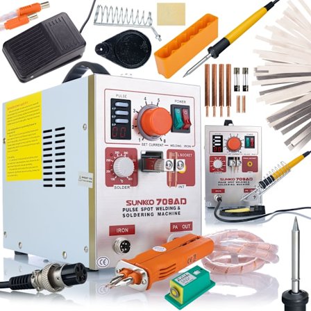 Punktsvejser Sunkko 709AD – HB-70B Pen | 3,2 KW | til Batteripakker | Fodpedal | Justerbar Impuls