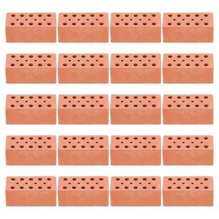 20 stk Sandbordleker Rød murstein Mursteinblokker Miniatyrveggmurstein Mini Murstein Byggesett Gjør-det-selv murstein