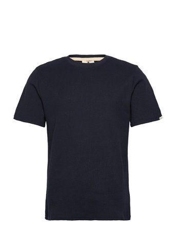 Anerkjendt Akkikki S/S Waffle Tee - Navy - S