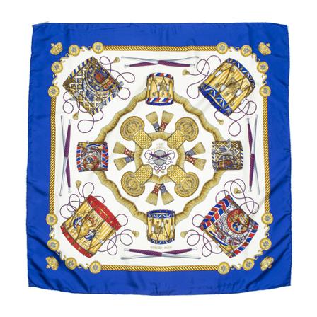 Hermès Vintage, Pre-owned Scarf Blauw, Dames, Maat:ONE Size