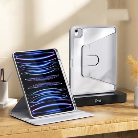 Stilrent fodral för iPad 10:e generationen 2022 10.9" Vitt Tri Fold Ställ