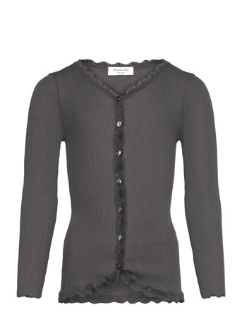 Rosemunde Kids Rkbalta Ls Regular Lace Cardigan - Grey - 140