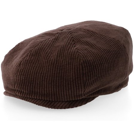 Stetson - Bruin traditionalbeanie Cap - 8-panel Cap Corduroy Garage Theme Coffee Bean Flat Cap @ Hatstore