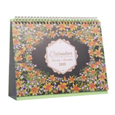 2025 Skrivbords kalender 12 månader Blommig Kreativ Vändbar Kalender Skrivbords Stående Kalender Daglig Livsplanerare Lämplig för Kontor Kök Klassrum