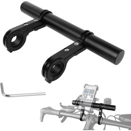Sykkel Forlengelsesstativ, Forlengelsesbrakett for Styret i Aluminiumlegering, 30 cm Lang Stang, For Sykkellykter, Speedometere, Posisjoneringsutstyr,