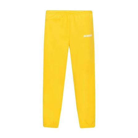 Jacquemus Sweatpants with logo Gul, Herre