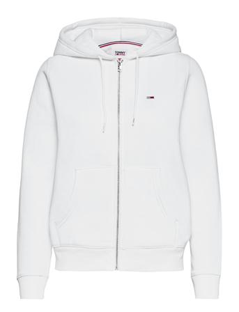 Tjw Regular Hoodie Zip Through Hoodie Trøje Hvid Tommy Jeans