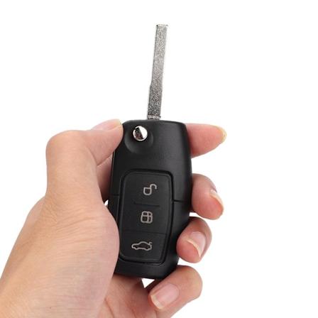 Svart 3-knapps låsende 433MHz fjernkontrollbilnøkkel med 40-bit passform for Focus Mondeo