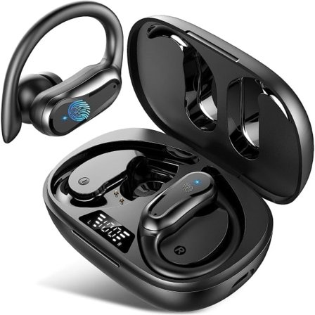 HHL Bluetooth Sport Hörlurar, Trådlösa Bluetooth 5.3 HiFi Stereo Hörlurar