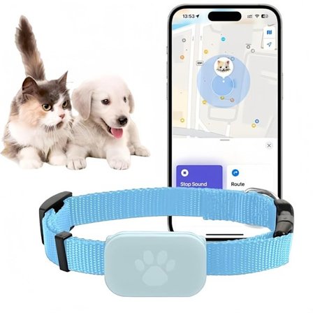 GPS-paikannin kissoille ja koirille - Reaaliaikainen seuranta kaulapanta, ei kuukausimaksuja, GPS-seurantapanta iOS- ja Android-yhteensopiva