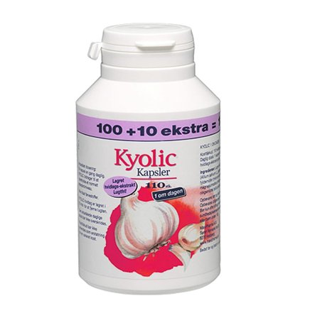 Kyolic 1 om Dagen 100+10 kaps., Helse & Madvarer, Ingredienser, Hvidløg