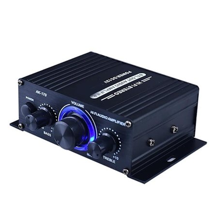 400W Mini HiFi Digital Stereo Ljudförstärkare Hemma Mikrofon Radio Användning - Perfekt