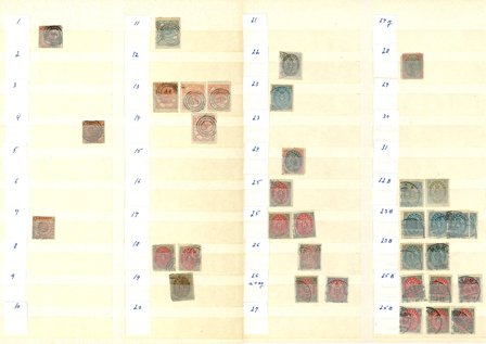 Danmark - Dublet samling i 4 indstiksbøger AFA 1-1091