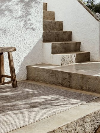 Waschbar Innen-/Outdoor-Teppich Clio Beige Oeko-Tex