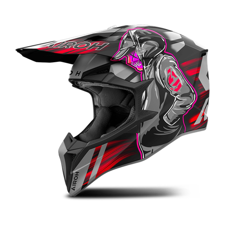 Crosshelm Airoh Wraaap Cyber Mat Rood S