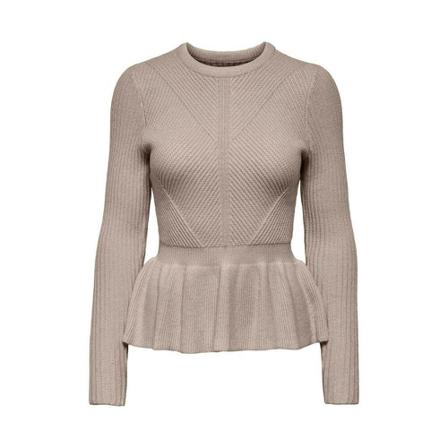 Only, Round-neck Knitwear Beige, Dames, Maat:M,polyester