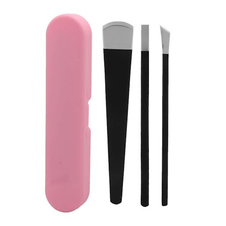 3 stk. Pedikyrkniver i rustfritt stål for tånegler, fotpleie, fjerning av død hud