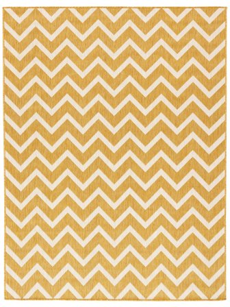 Dywan Wewnętrzny I Zewnętrzny Możliwość Prania Capri - Żółty 200X300