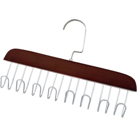 2-pack liukumattomia vaateripustimia useilla koukuilla - tukeva puinen henkari ja vyöteline, rintaliivien säilytys vaatekaappiin 8 koukulla, 