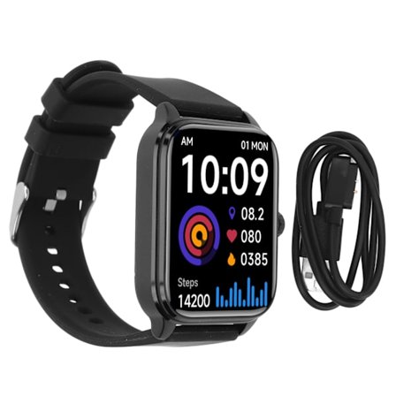 Blodsocker Fitnessklocka Bluetooth Samtal Sömnmonitor 1,91 Tum Full Touch Screen Smartwatch