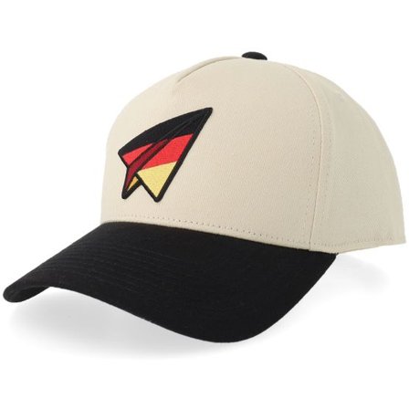 Iconic - Beige adjustable Keps - Germany Stone/Black A-frame Adjustable @ Hatstore
