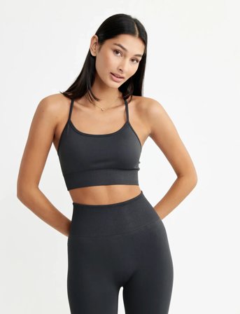 Drop of Mindfulness Signature Seamless Bra - Grey - XL