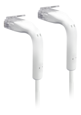 Ubiquiti UniFi Cat6 patchkabel - 30cm - hvit - ultratynn og fleksibel