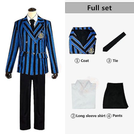 Wednesday Addams The Addams Family Nevermore Kostume Uniform Sæt Kvinder Tøj