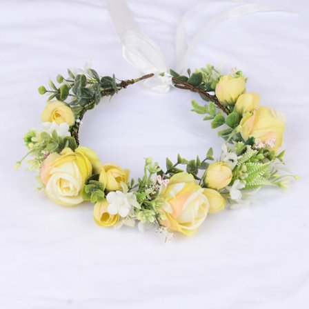 Hårbånd blomsterkrans sommereng roser 1 stk