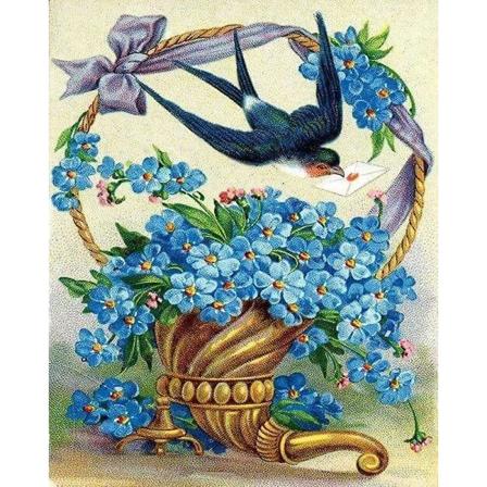 Dww-30 X 40 Cm ,hirondelle Revient Diamant Maalaus Timanttimaalaus Kangas 5d Taulu Lapsi Aikuinen Strass Sarja Puzzle Piirustus Koristelu Mu