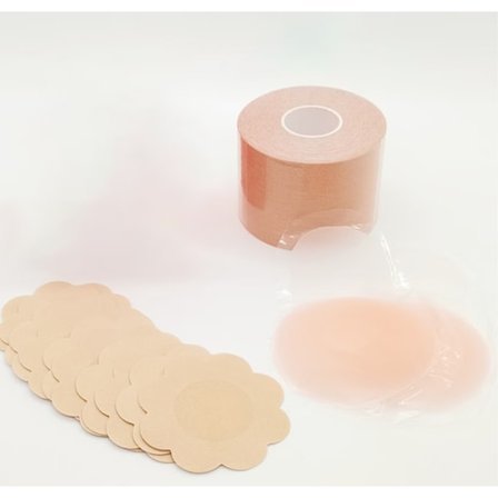 Stropeløs Selvklæbende BH med Brystløftrem Selvklæbende Push-up BH til A - G Kop Stor Bryst Usynlig Nøgen Ryg BH til Festkjole