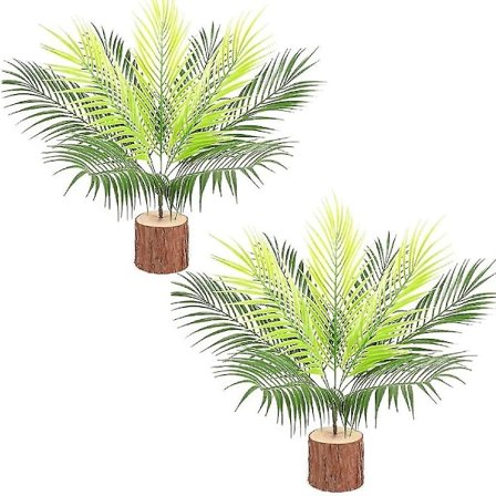 Fycooler Kunstige Tropiske Palmebusker Planter Kunstige Grønne Planter Falske Tropiske Palmeblader For Hjemmeinnredning Jungel Strand Bryllup