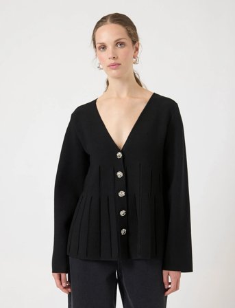 YAS Yasmikla Ls Knit Cardigan S. Noos - Black - S