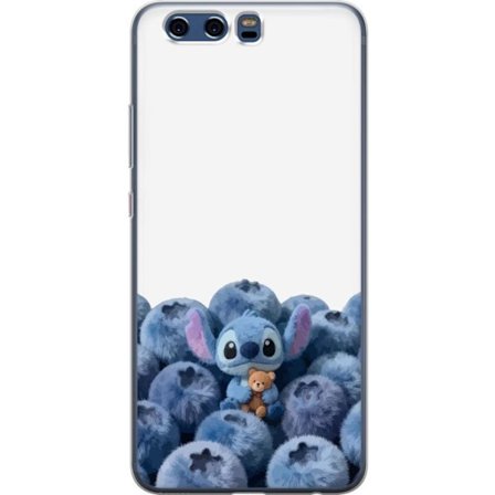 Kompatibel Mobilcover til Huawei Huawei P10 Sød blå karakter blandt blåbær med bamse i blød og legende illustration
