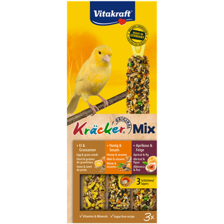 Vitakraft - Canary honning/egg-kjeks 3-pakning - Fuglegodteri & kräcker - Frøstenger & frøkolber - ZOO.no