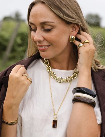 By Jolima Turin Earring Mix Color - Gold - ONE SIZE