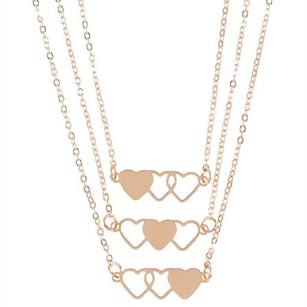 3 st rostfritt stål halsband lämpliga för 3 systrar och 3 vänner