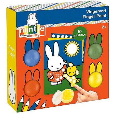 Moxy Miffy Finger Paint 4 Colours + 10 Pictures