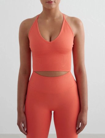 aim ́n Shape Seamless Cross Back Bralette - Orange - M